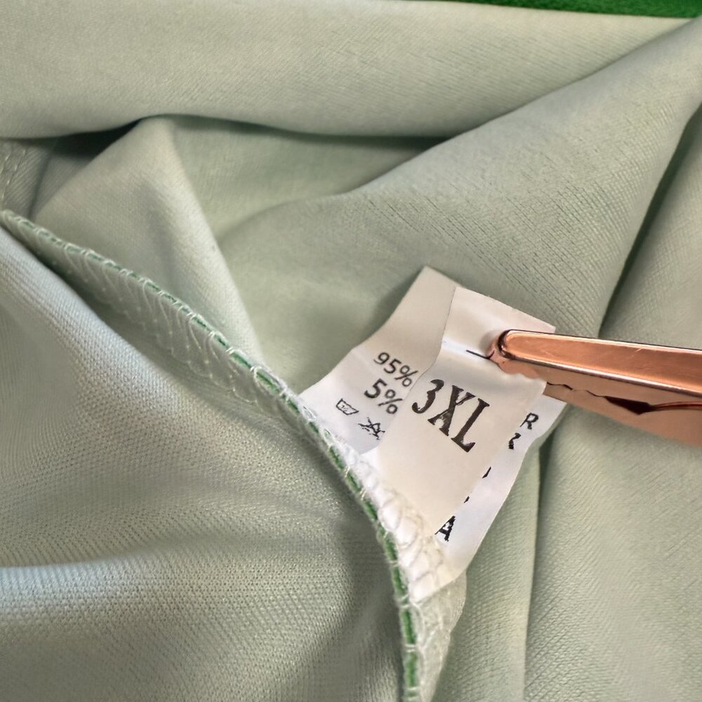 Green Graphic Patchwork Screen Print Zip Unitard … - image 8